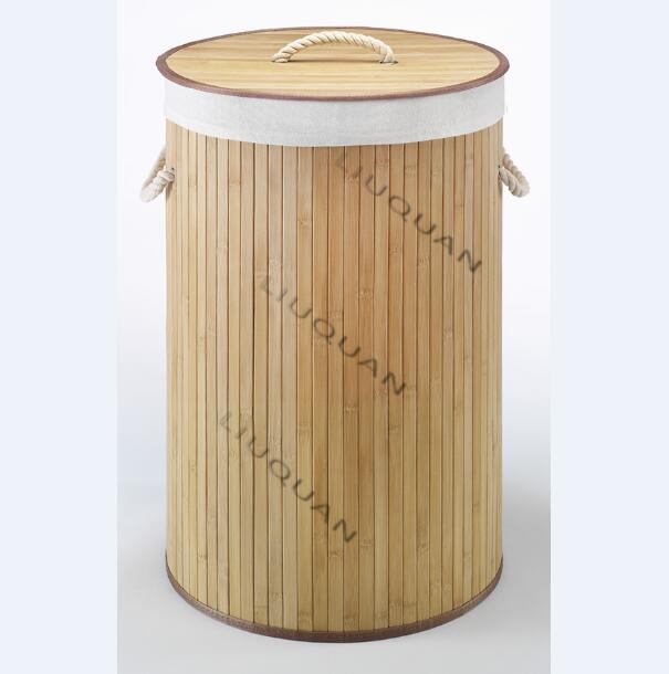 bamboo hampers, basket, storage，laundry hamper, colliapsible