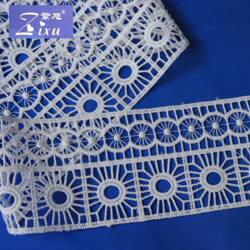 Luxury white 100% polyester lace