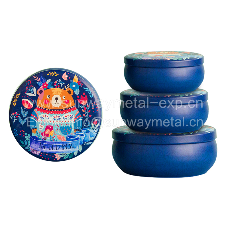 Christmas Tin Box Set Scented candle box