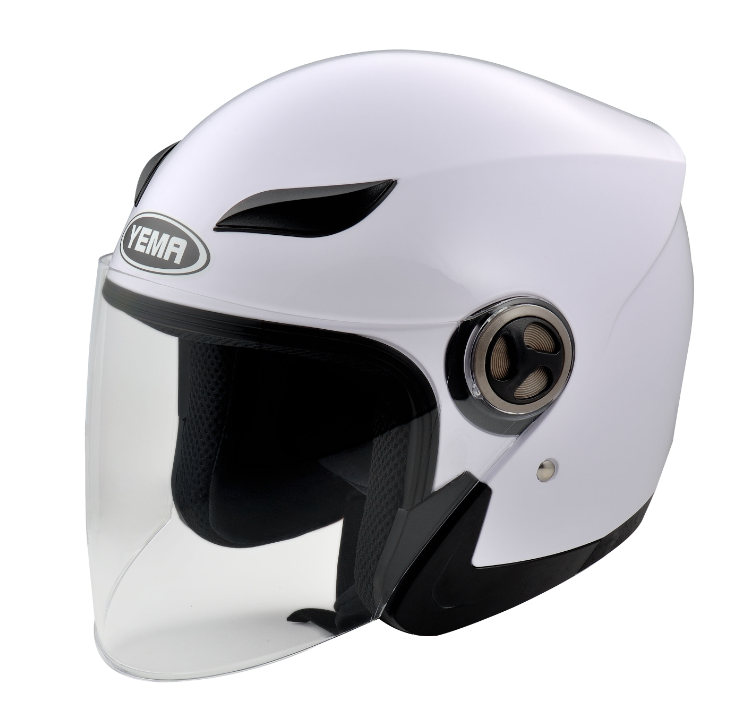 Motorcycle Open Face Helmet Single Visor DOT/ECE Approved - YEMA YM-627 Motorbike Moped Jet Bobber Pilot Crash Chopper 3/4 Half Helmet YM-619 for Adult Men Women