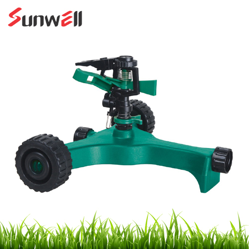 Plastic Impulse Sprinkler With Plastic Wheel Base