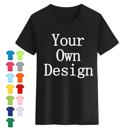 Custom 100% Cotton Short Sleeve Round Neck T-shirt
