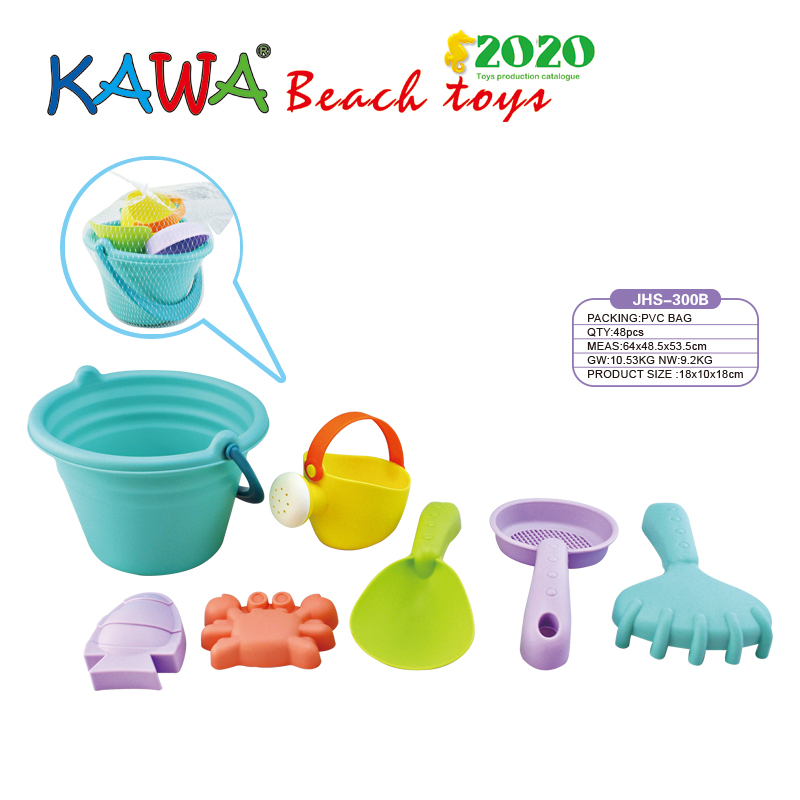 Plastic bucket sets with soft material