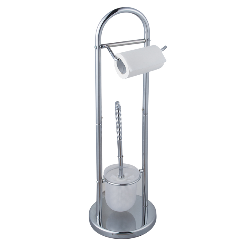 Hot sale Stainless Steel Toilet Brush and Tissue Paper Holder with Heavy Bottom/Base