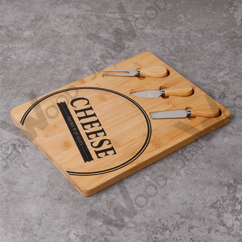 Bamboo cheese board set