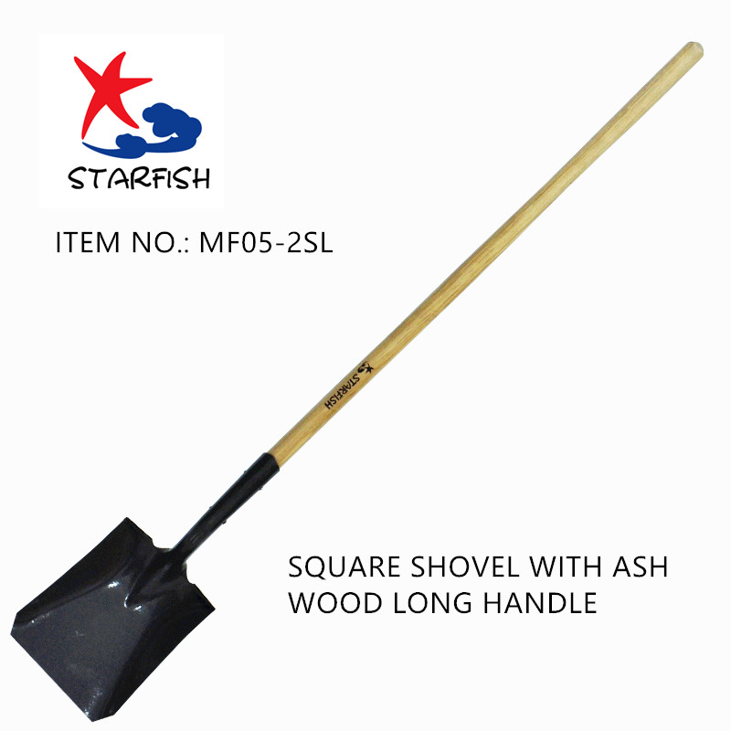 Square Shovel With Ash Wood Long Handle
