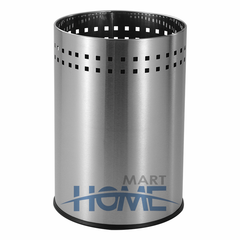 Stainless Steel Stainless Steel Office Waste Bin Household Round Storage Bin Steel Metal Laundry Basket Gabage Bin