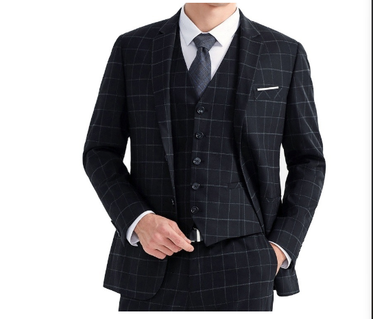 2020 Three-Piece Suit, Made to Measure Plaid Suit