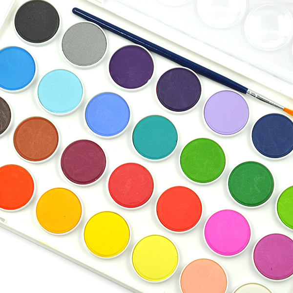 Solid paint OEM high quality solid gouache water color cake for kids and artists for painting