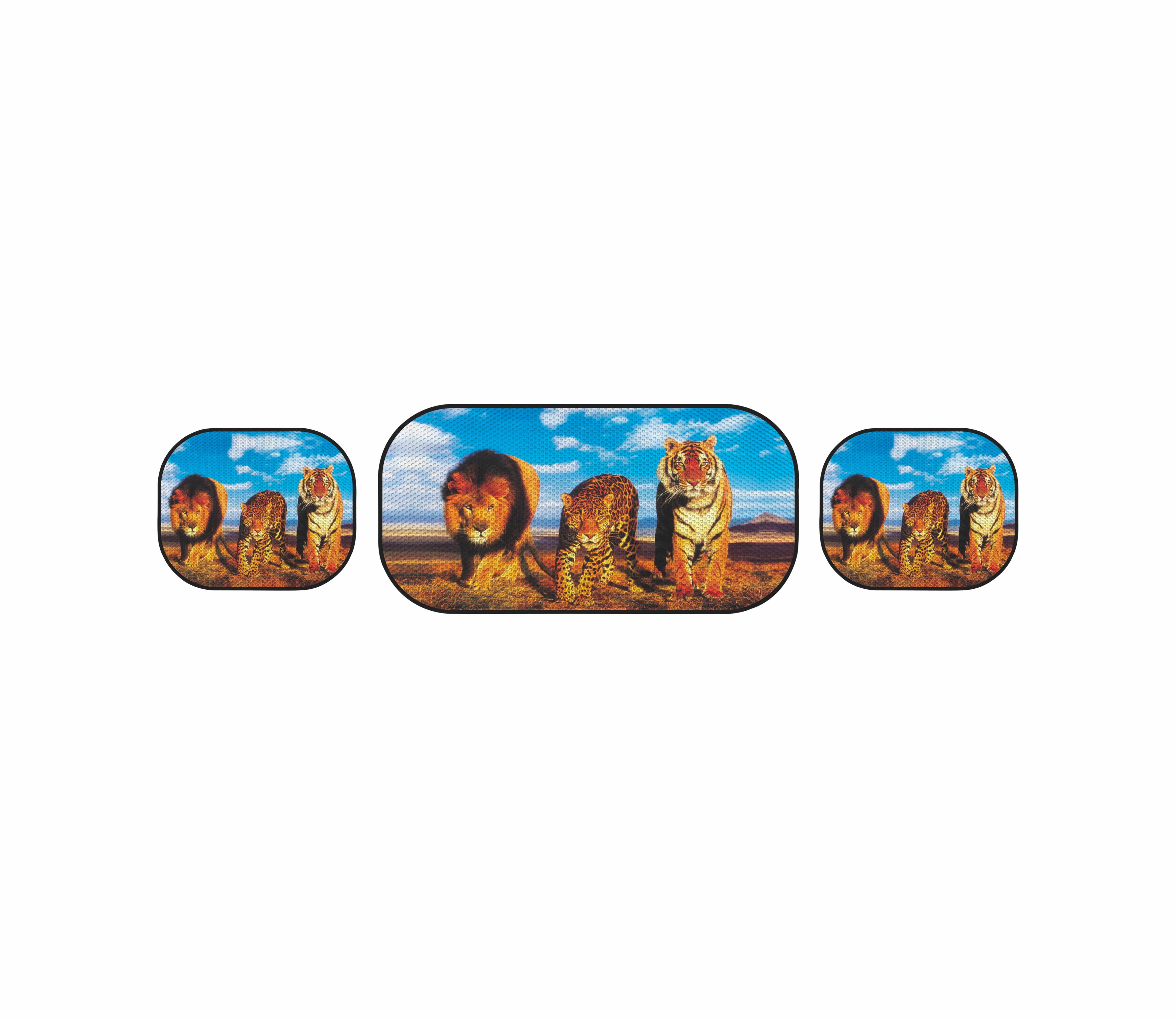 Best Selling Colorful Printing Animal Picture Foldable Rear Windshield Auto Sun Shade