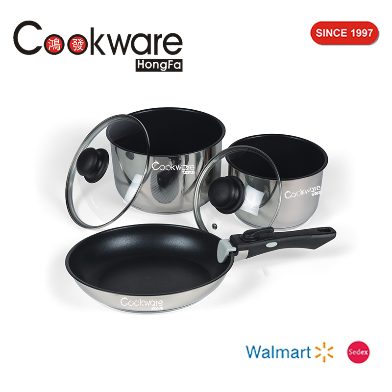 5pcs Stainless Steel Cookware Set