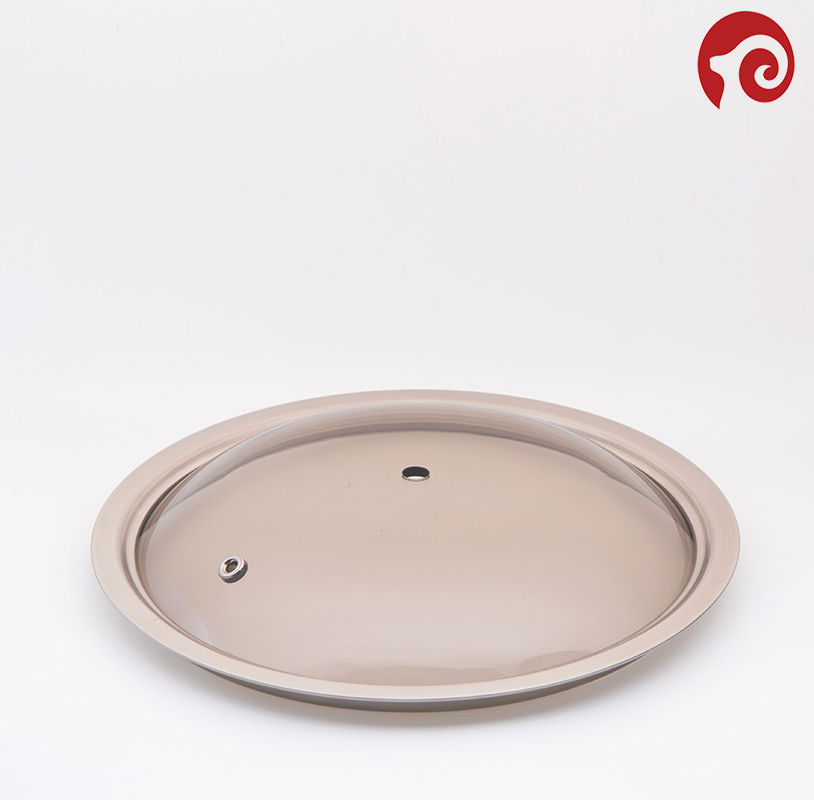 F type high dome glass lid brown color for cookware