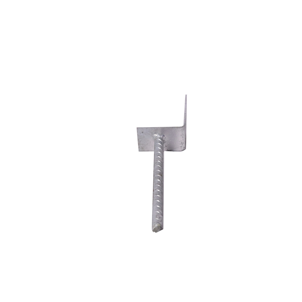 IRON CRAFT NO DIG CE approved concrete fence post support wood connector with 18mm bar L form support pole anchor