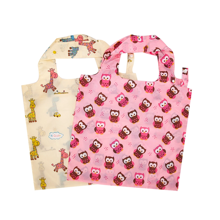 Pink sedex 4 pillar 210d polyester foldable shopping bag