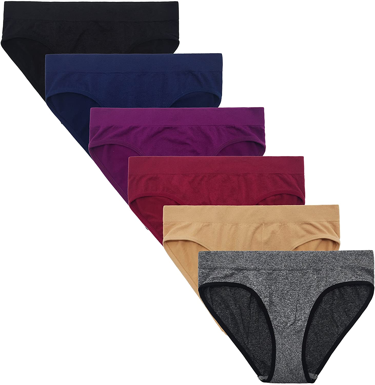 Women's Bikini Underwear Invisible Seamless Breathable Soft Stretch Knickers Hipster Panties