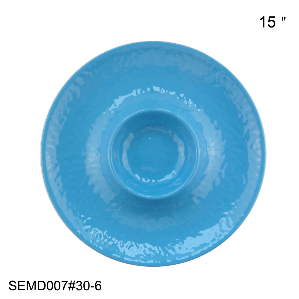 SEBEST-blue melamine French fries plate