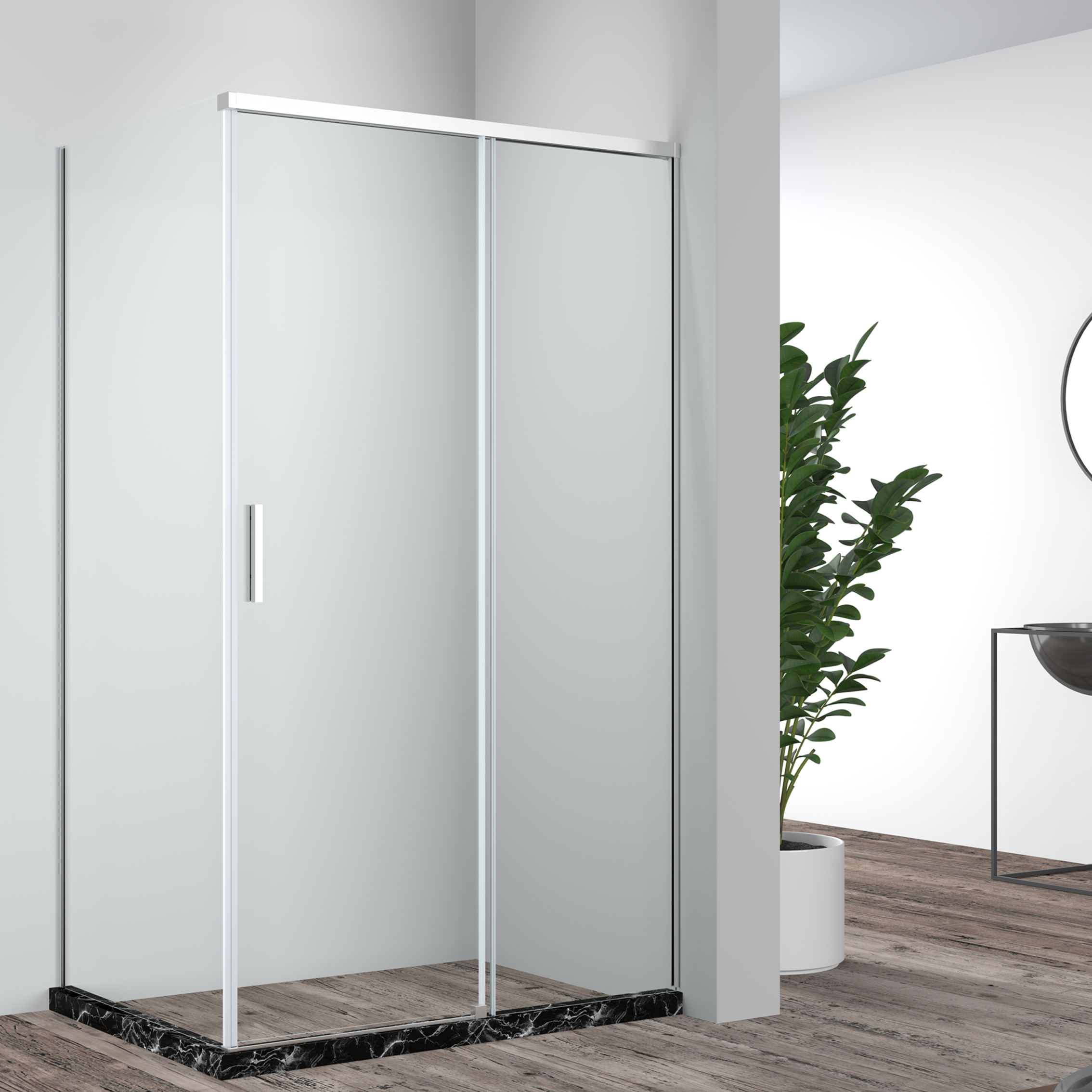 Shower enclosue, Shower room, Single sliding door, Rectangle Single Sliding Door， Sanitary ware.