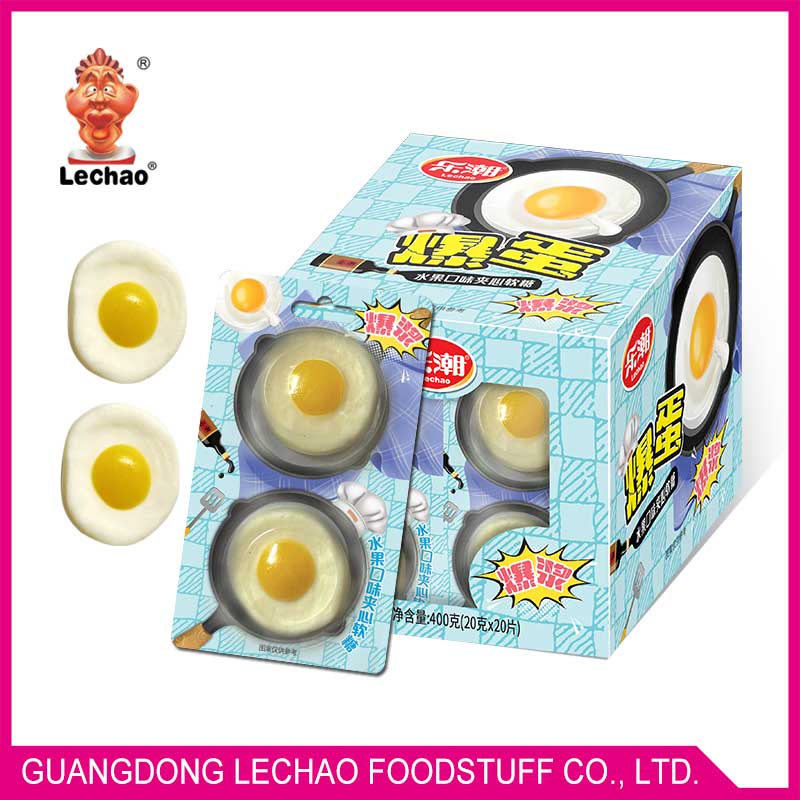 Egg gummy candy
