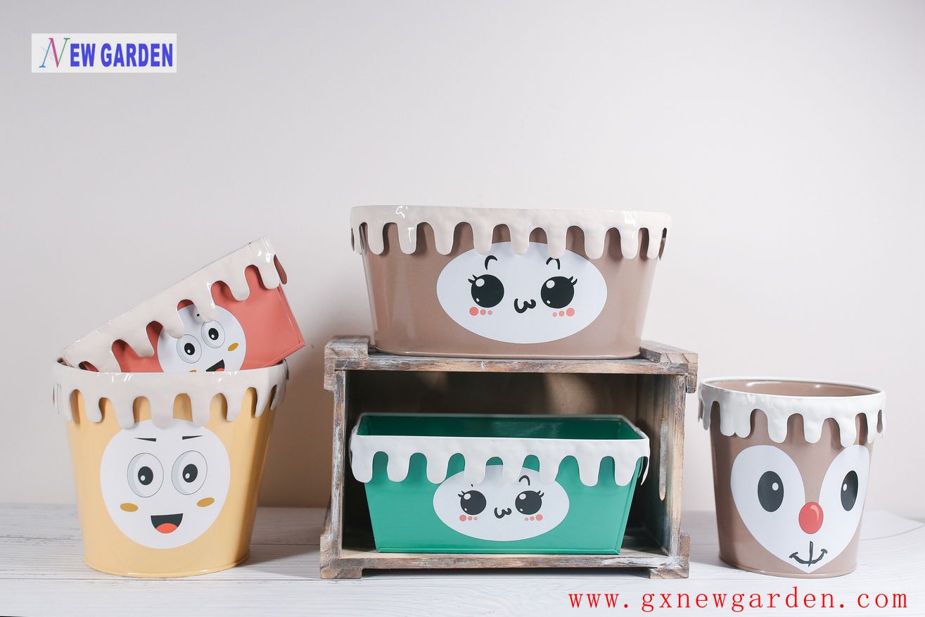 zinc flower pot