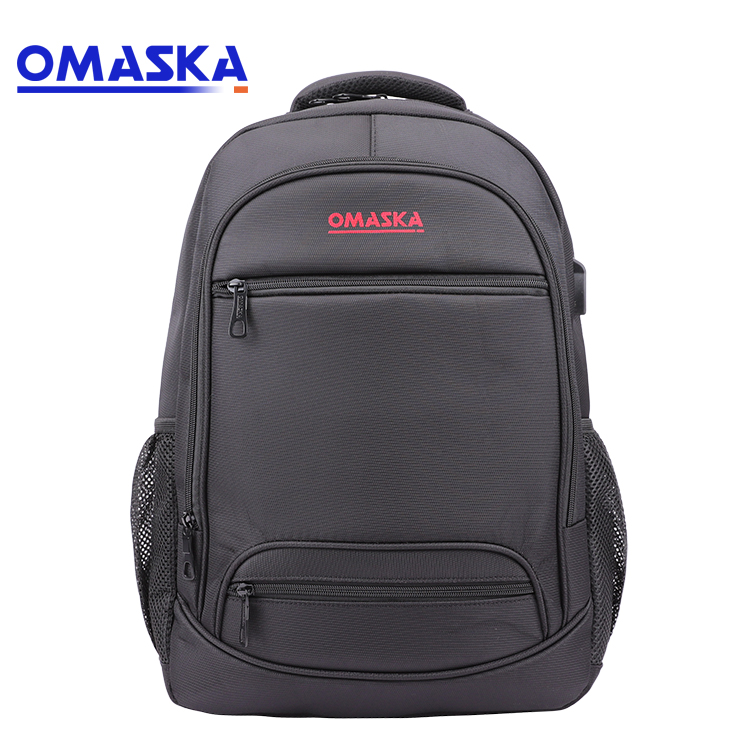 New trends USB port 18 inch custom logo business men bags nylon travel laptop backpack