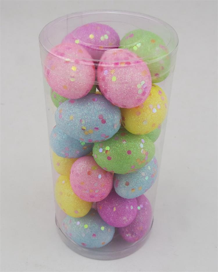 3*5cm Foam Easter Egg Ornament with Glitter Sequins
