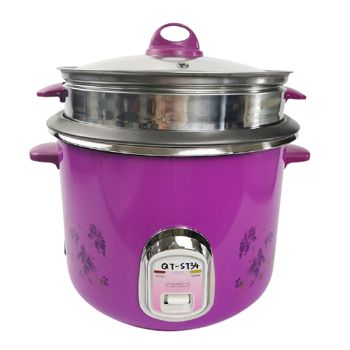Hot Selling Electric Stainless Steel Full Body Straight Rice Cooker Purple Blue Red Rice Cooker