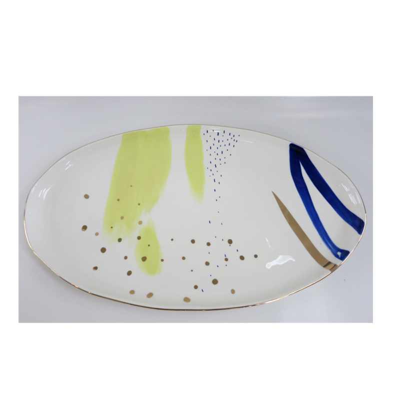 Stoneware oval plate