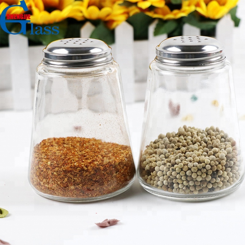 Hot Sale 300ml Clear Glass Seasoning Bottle With Sifter Lid