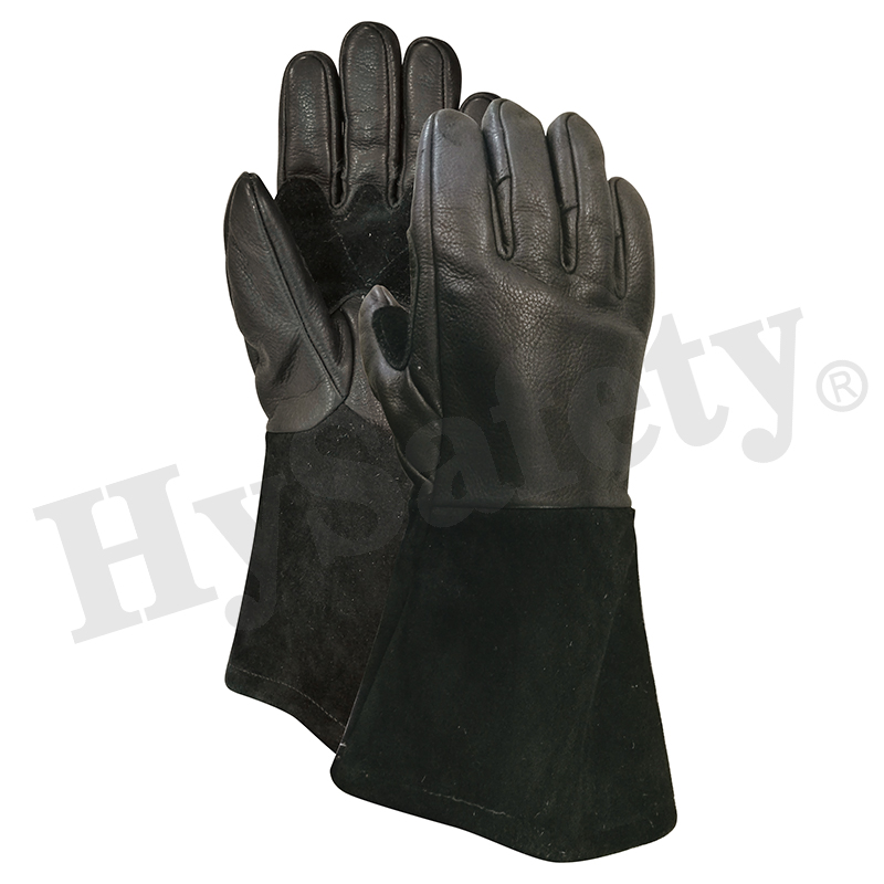 Mig welding gloves, leather glove, welding glove
