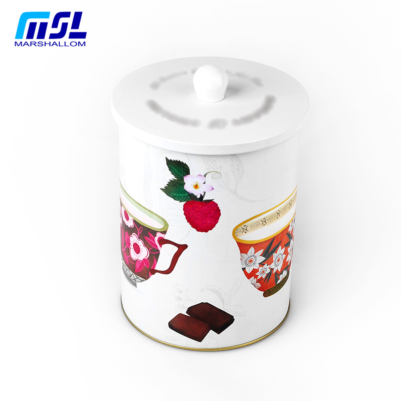 Round tin with knob/tin/tinbox/tin packaging/gift box/metal tin/metal can