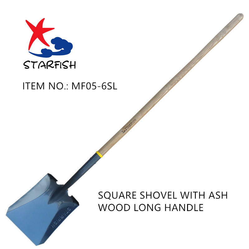 Square Shovel With Ash Wood Long Handle