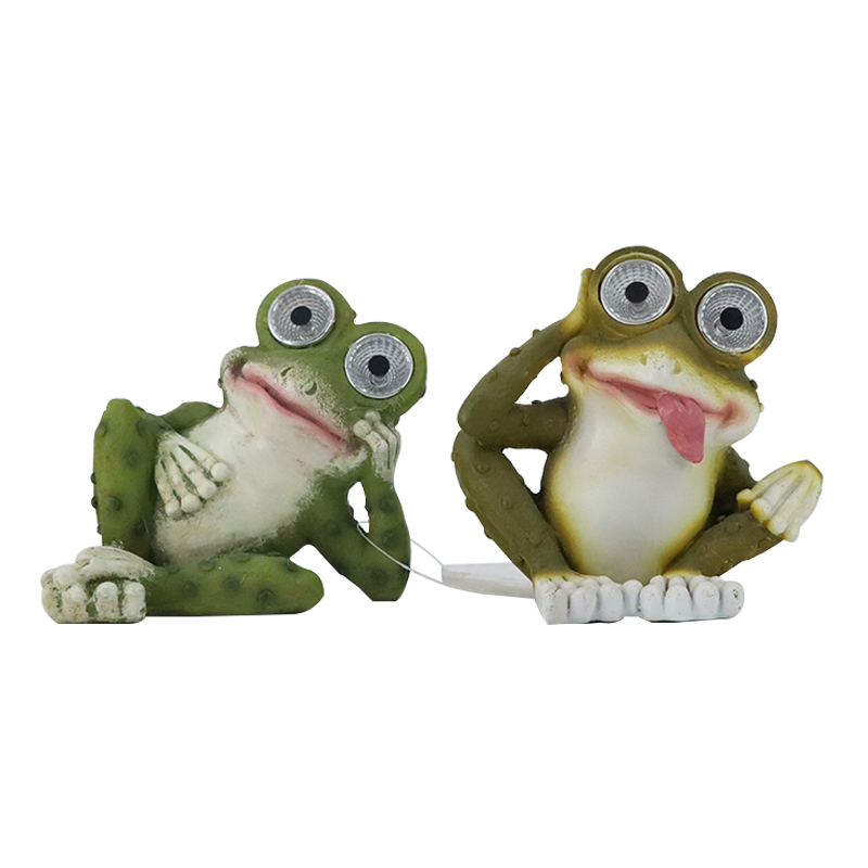 Garden solar energy system lights resin animals fountain frog garden decoration animal home ornaments statue outdoor Ornaments