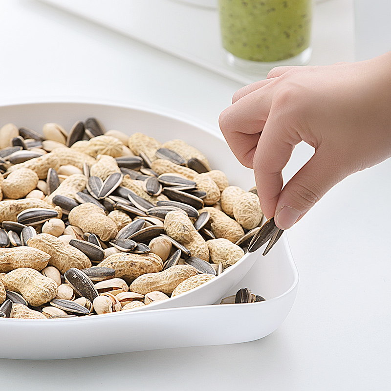 2 in 1 plastic serving container for nuts and candies party platter dispener tray for holidays parties weddings