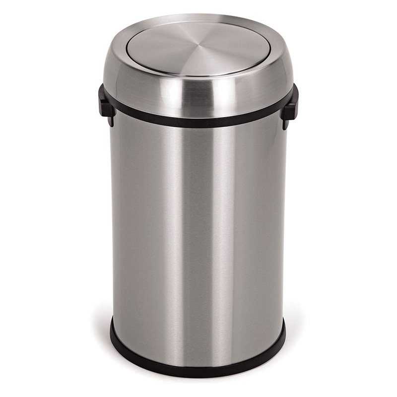 65L round 430 stainless steel hotel commercial trash bin with swing lid SW6811