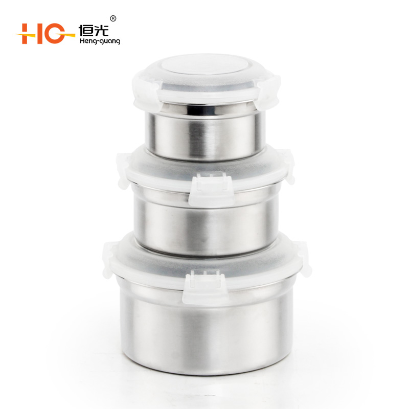 Hengguang stainless steel crisper lunch box round crisper sealed crisper cold crisper leakproof crisper