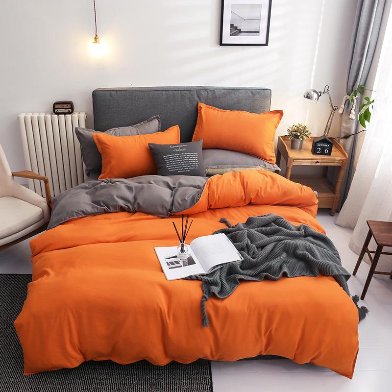 Pure Color Double Color Duvet Cover