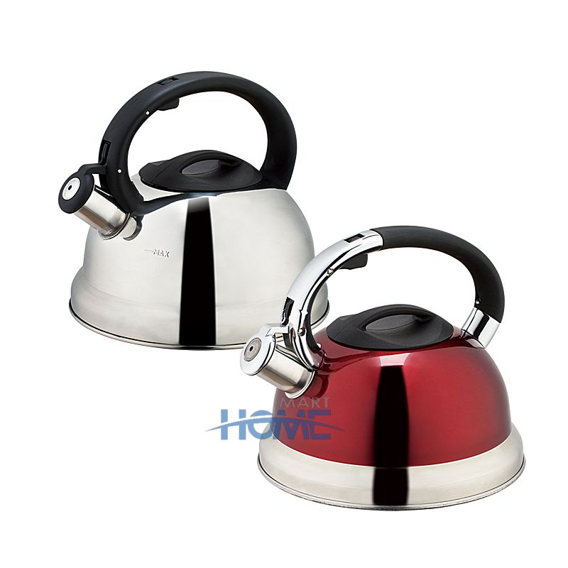Stainless Steel Whistling Kettle Simple For Household Kitchen Appliances Hemispherical Tea Maker Pot 3.0L Multicolour Whistle