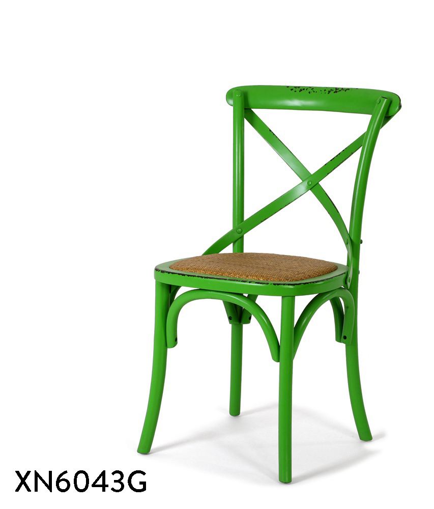 Wood cross back chair