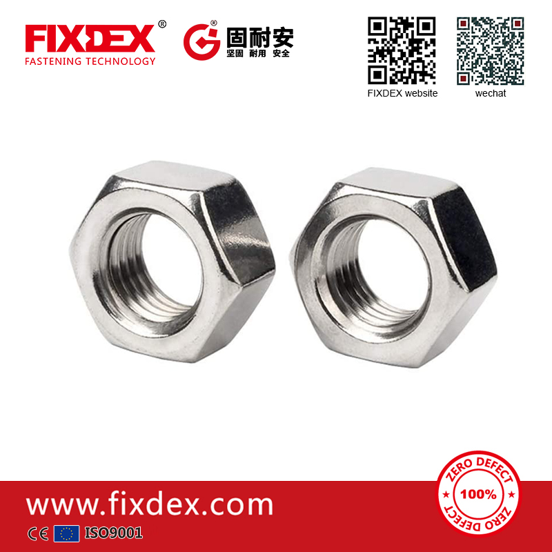 DIN934 Stainless steel A2 A4 SS304 SS316 hex head nut M6 M8 M10 different types of nuts and bolts