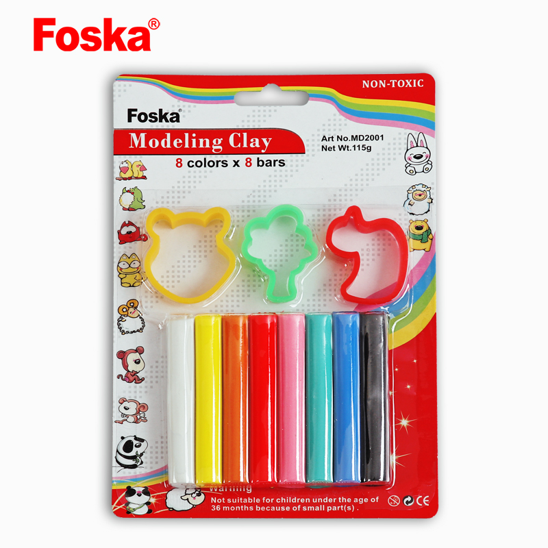 Foska Kids Colorful Non-toxic Air Dry Polymer plasticine Modelling Clay