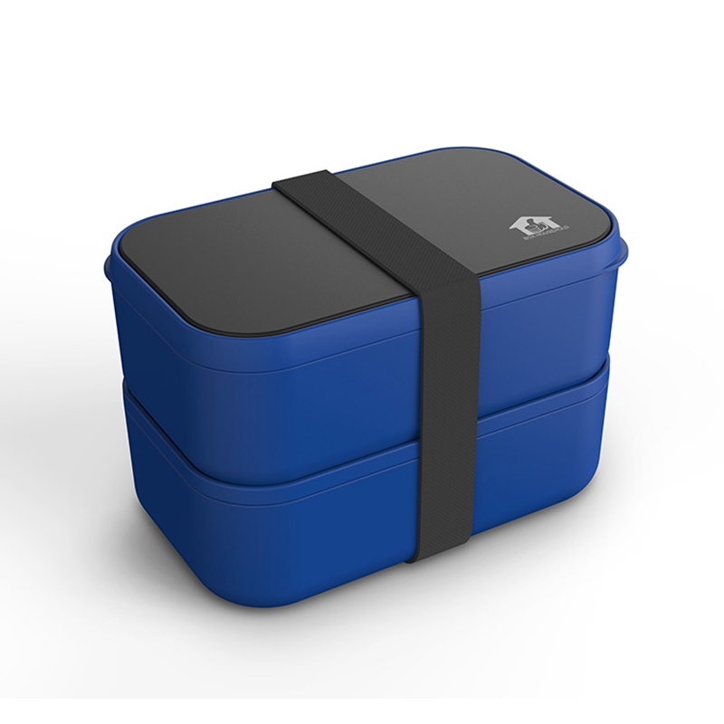 T116 new launched large size double bento box with cutlery salad box sushi box bread box lunch box for adult