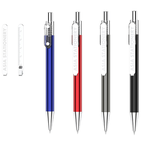 Asia stationery SY8041 aluminium barrel with paint flash ballpoint pen