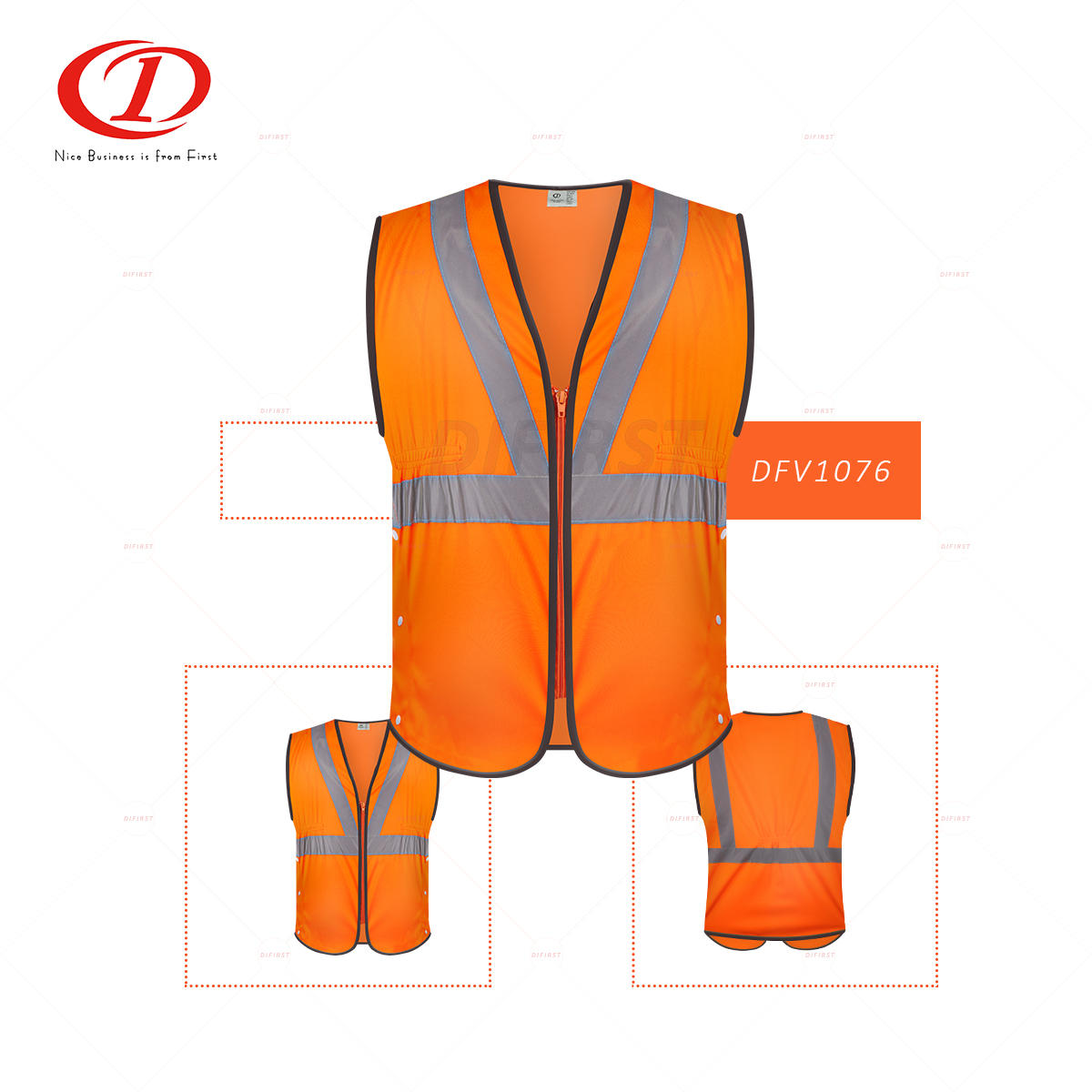 5 Point Breakaway Polyester Knitting High Visibility Safety Vest