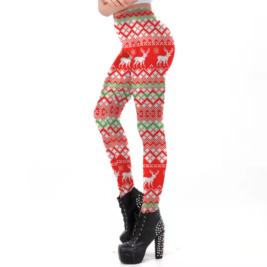 Christmas dress trousers women's leggings