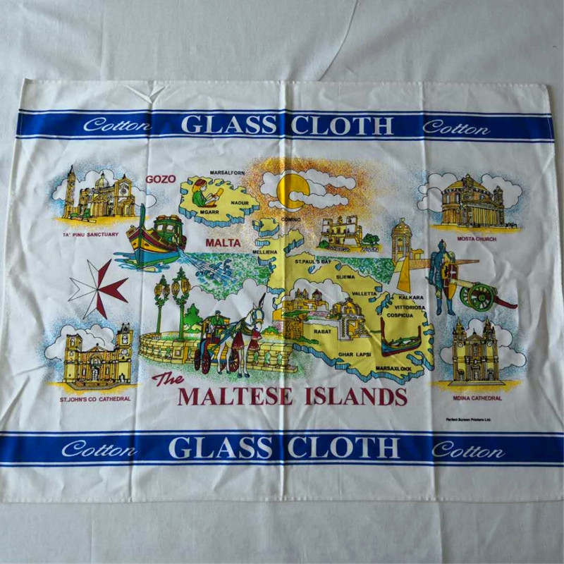 souvenir Map printing tea towel