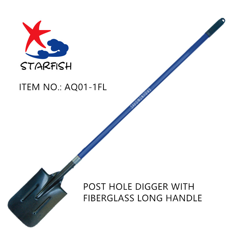 Post Hole Shovel With Fiberglass Long Handle