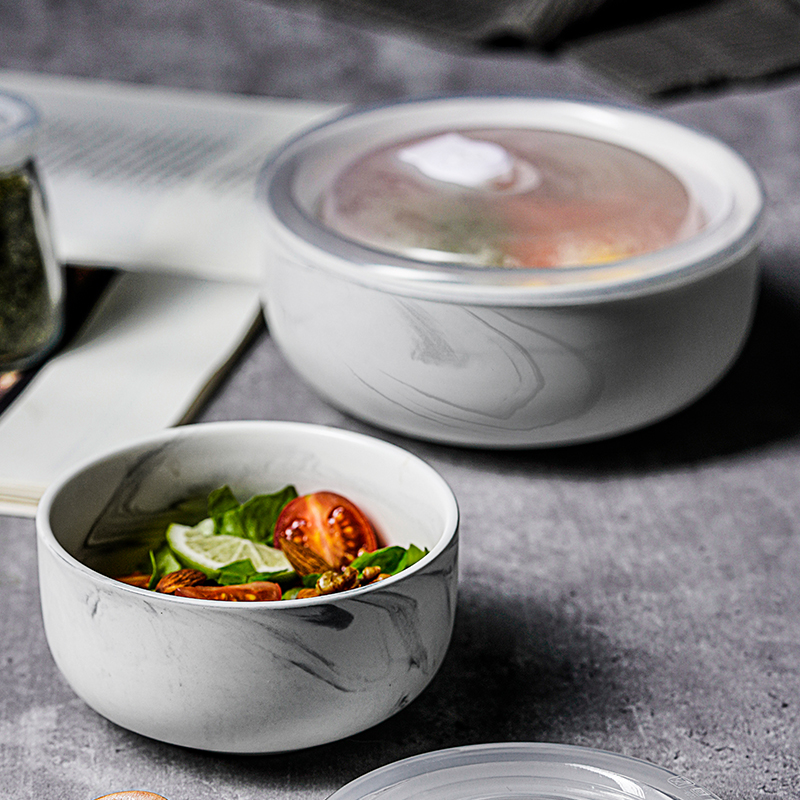 Marble Fresh-Keeping Bowl With Pp Lid