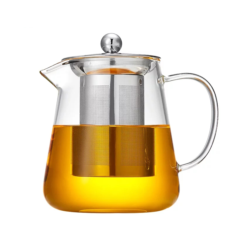 High volume borosilicate teapot
