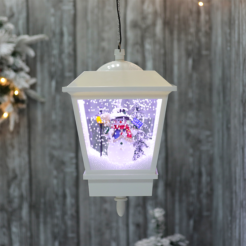 snowing wall lantern