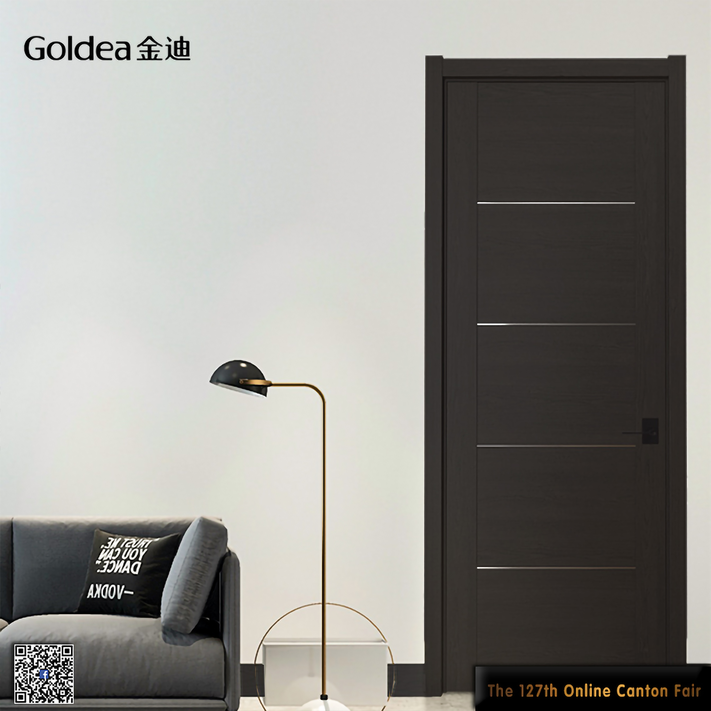 GOLDEA Wooden, Sliding, Barn, Bi-fold, Waterproof, Fire-rated, Painted, MDF, Melamine